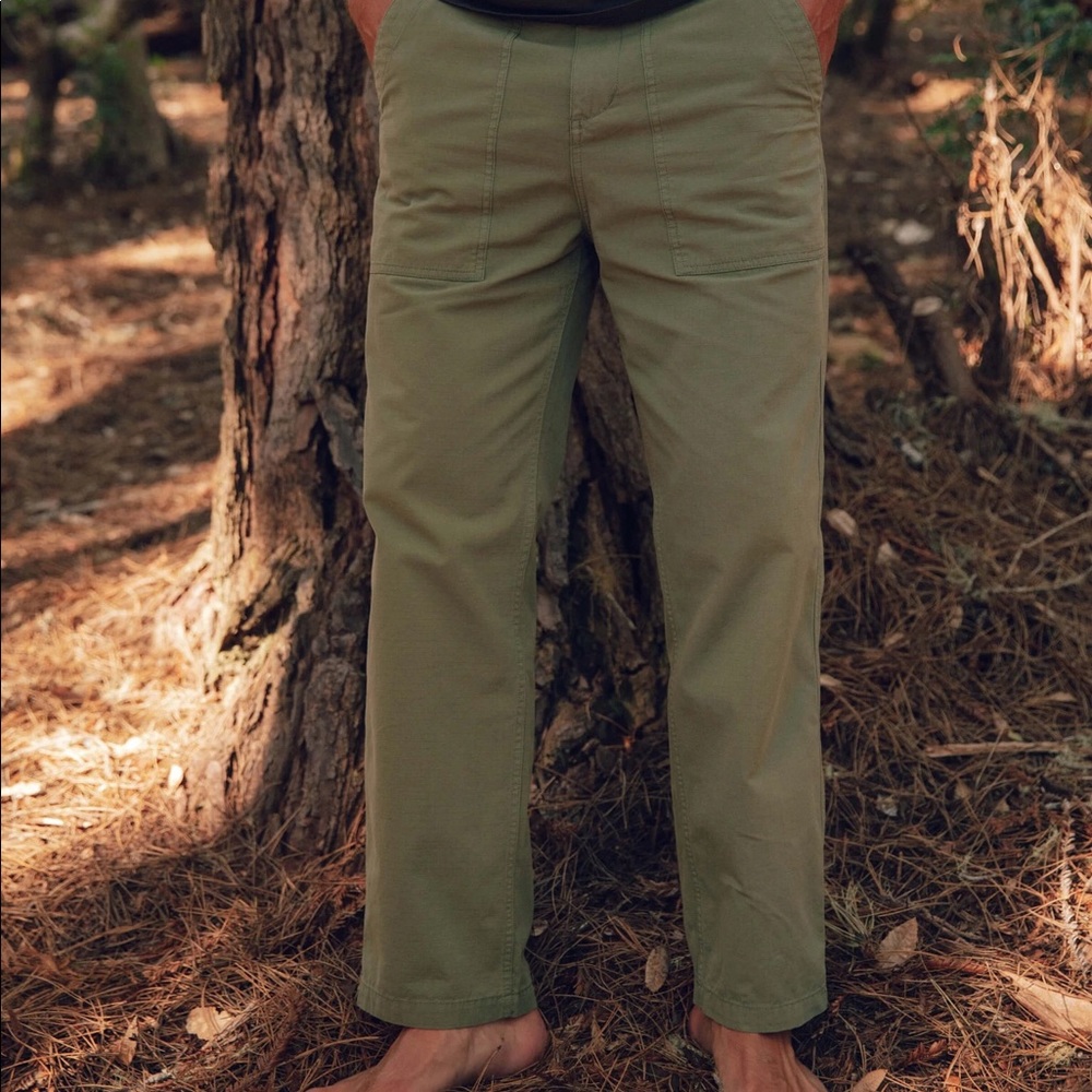 Mollusk Salvador pants in olive green
